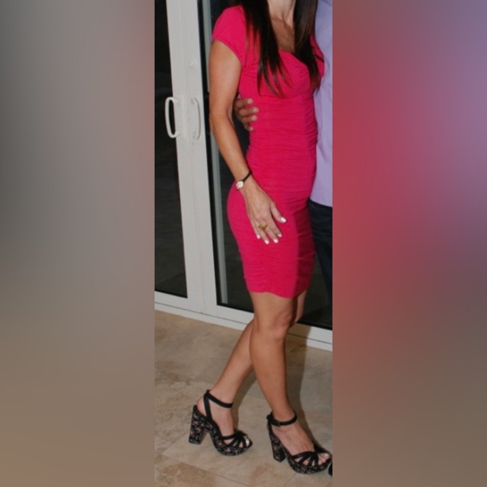 Guess Dress, pink fuchsia color, size small